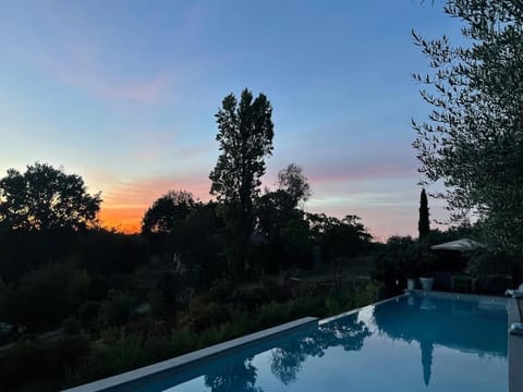 Day, Natural landscape, Pool view, Swimming pool, Sunset