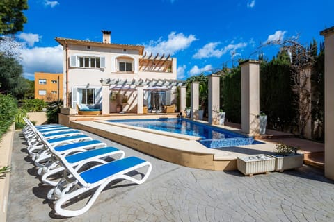 Property building, Living room, Swimming pool