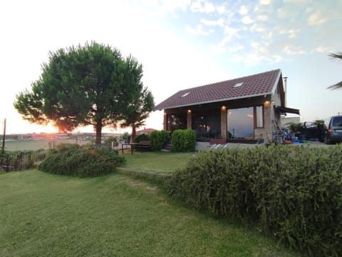 Property building, Garden, Garden view, Sunset