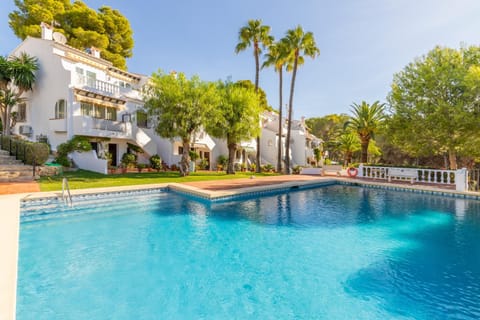 Property building, Living room, Swimming pool