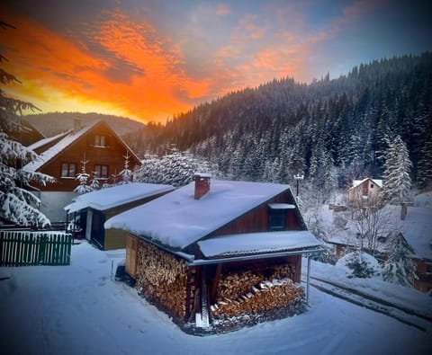Property building, Winter, Mountain view