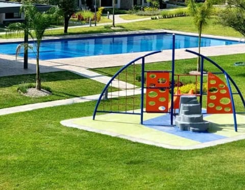 Children play ground, Children play ground, Pool view, Swimming pool