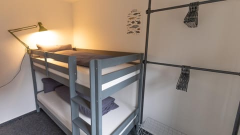 Bedroom, bunk bed, storage, wardrobe