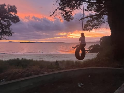 Beach, Sea view, Sunset