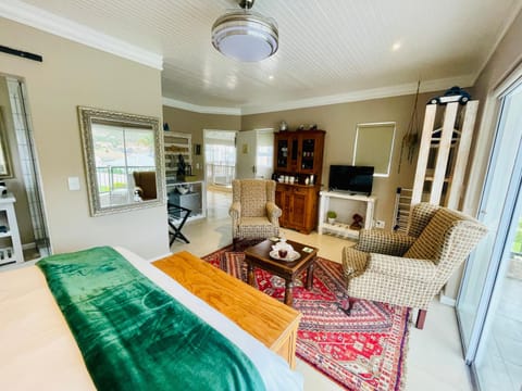 Bed, TV and multimedia, Kitchen or kitchenette, Photo of the whole room, Seating area