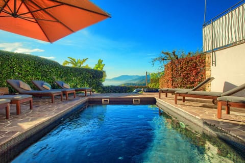 Garden view, Pool view, Sea view, Swimming pool, sunbed