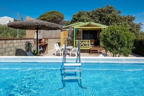 Property building, Living room, Swimming pool