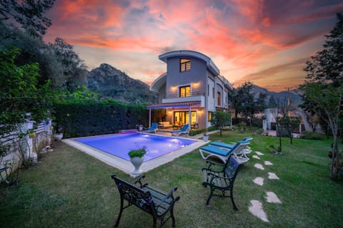 Patio, Sunset, sunbed