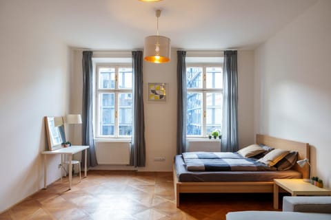 Bed, Living room, Bedroom