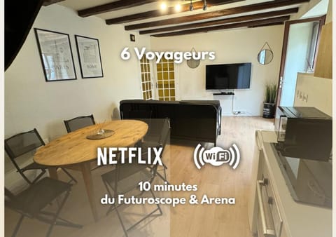 Living room, kitchen