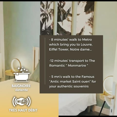 So Homy Paris historique -MonMartre- Metro Apartment in Saint-Denis, France