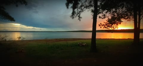 Natural landscape, Lake view, Sunset