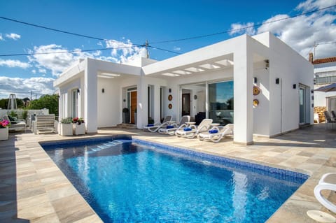 Property building, Living room, Swimming pool