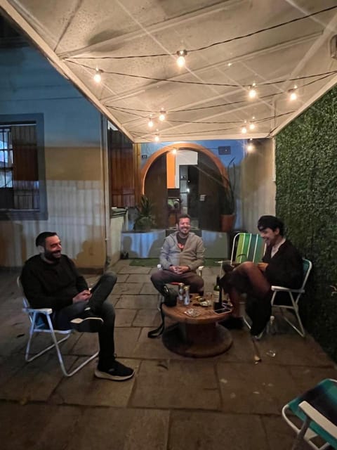 Patio, Night, group of guests