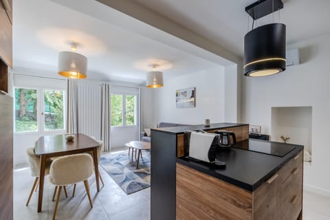 Living room, kitchen