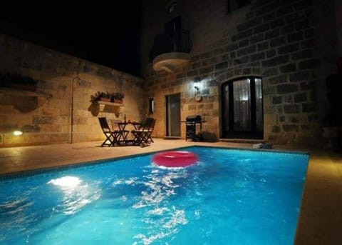 Patio, Night, Swimming pool