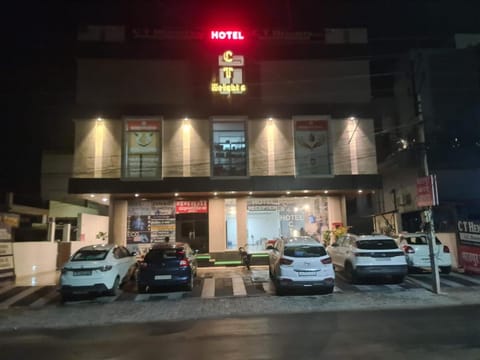 Property building, Night, Parking