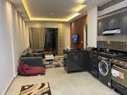 TV and multimedia, Kitchen or kitchenette, Living room, Seating area, oven, stove, washing machine