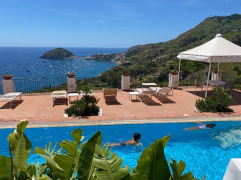 Patio, Day, Natural landscape, Beach, Mountain view, Pool view, Sea view, Swimming pool, sunbed