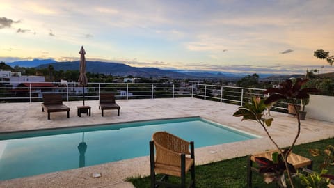 Natural landscape, City view, Mountain view, Swimming pool, sunbed