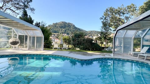 Spring, Day, Natural landscape, Mountain view, Pool view, Swimming pool, sunbed