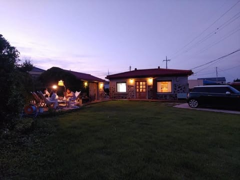 Property building, Night, Garden, Garden view, Parking