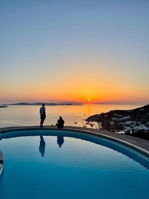 Nearby landmark, Natural landscape, Sea view, Swimming pool, Sunset