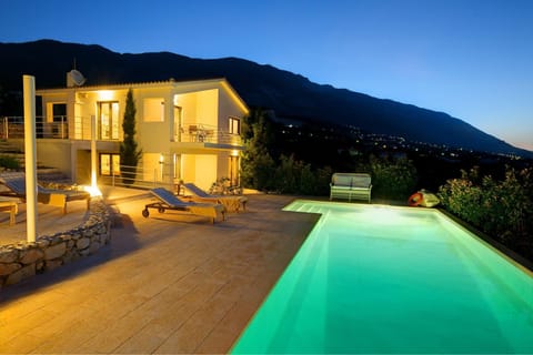 Property building, Living room, Swimming pool