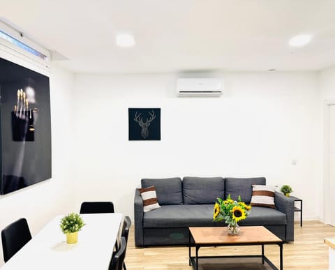 Living room, Seating area, air conditioner