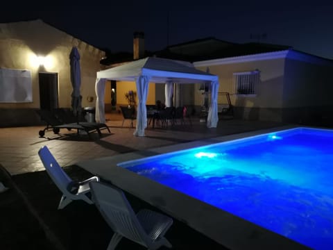 Night, Pool view, sunbed