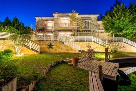 Property building, Night, Natural landscape, Garden, Garden view