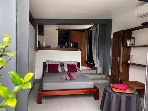 Toilet, Bed, Bathroom, TV and multimedia, Coffee/tea facilities, Kitchen or kitchenette, Living room, Photo of the whole room, locker, minibar, towels, wardrobe, air conditioner