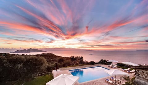 Sea view, Swimming pool, Sunset