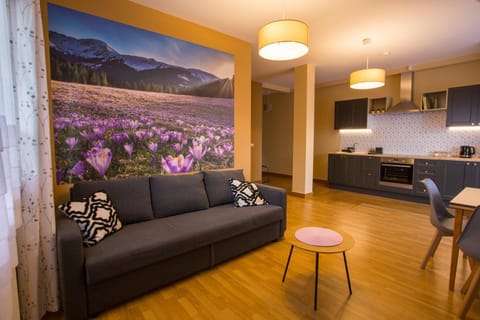 Kitchen or kitchenette, Living room, Decorative detail, Seating area