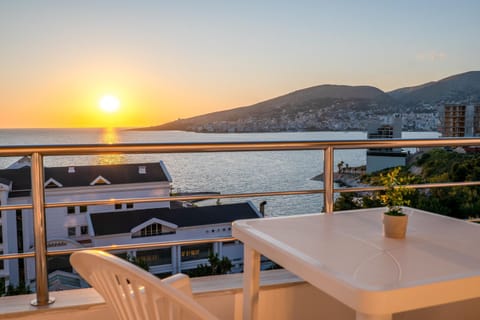 View (from property/room), Balcony/Terrace, Dining area, Sea view, Sunset