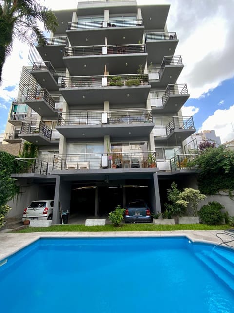 Property building, Patio, View (from property/room), Balcony/Terrace, Pool view, Swimming pool
