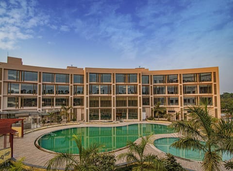 Property building, Pool view, Swimming pool