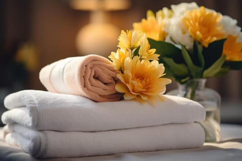 Bedroom, towels