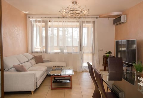 Communal lounge/ TV room, TV and multimedia, Living room, Seating area, air conditioner
