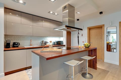 Kitchen or kitchenette, minibar, stove