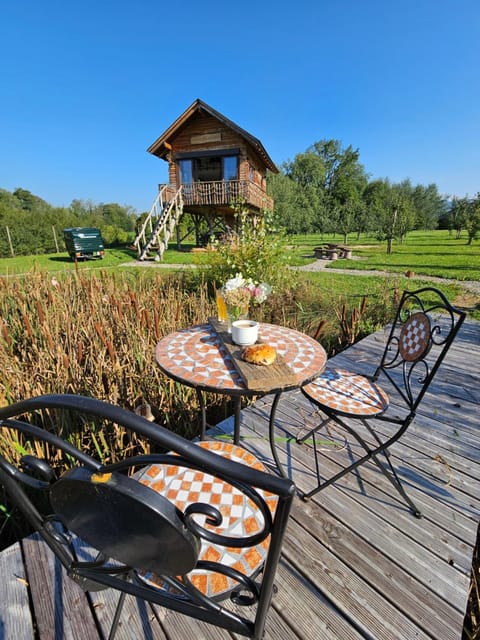 Property building, Spring, Day, Natural landscape, Garden, Dining area, Garden view