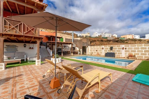 Property building, Living room, Swimming pool