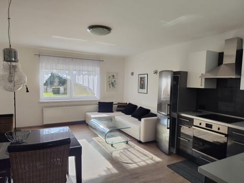 Kitchen or kitchenette, Living room, Seating area, minibar, pet friendly, stove