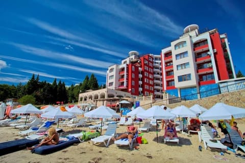 Property building, Beach, sunbed