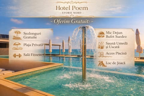 Property building, Property logo or sign, Pool view