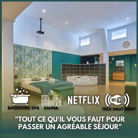 NG Prestige - Nain I Suite Spa Privatif Premium I Jacuzzi - Sauna - Netflix - Projecteur Apartment in Flanders