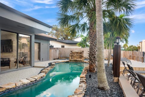 Patio, Natural landscape, Pool view