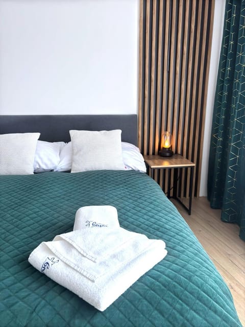 Bed, Kitchen or kitchenette, towels