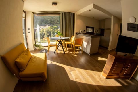 TV and multimedia, Kitchen or kitchenette, Living room, Seating area, Dining area