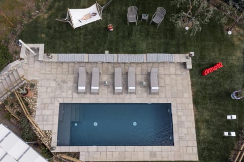 Day, Bird's eye view, Pool view, Swimming pool, sunbed